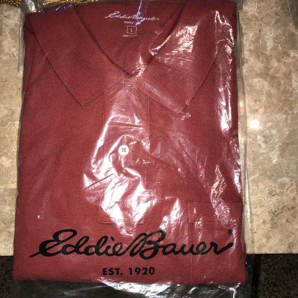New Eddie Bauer Long Sleeved Pocket Polo, Men’s L - Picture 5 of 5